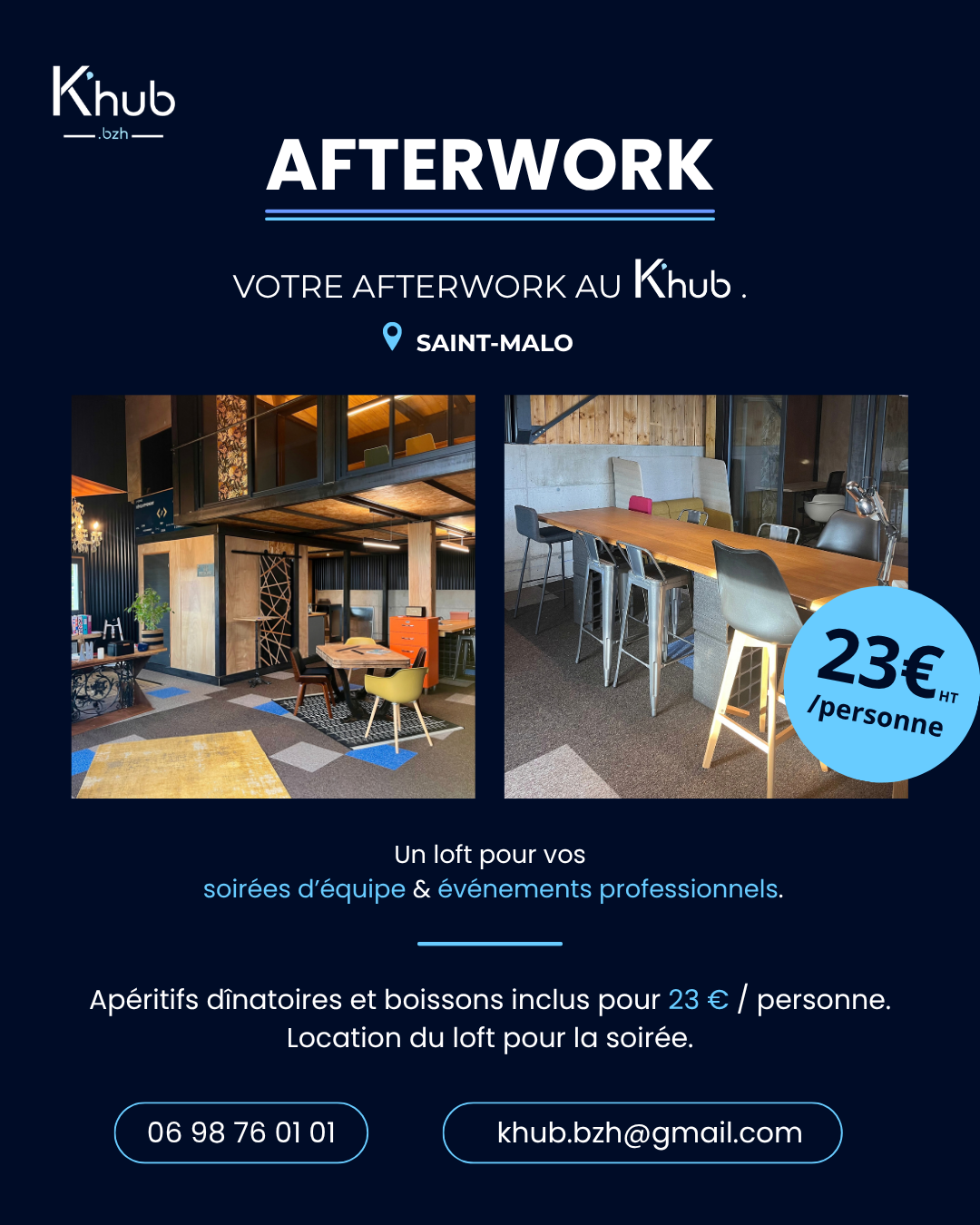 PRIVATISEZ UN LOFT POUR VOS ÉVÉNEMENTS !
